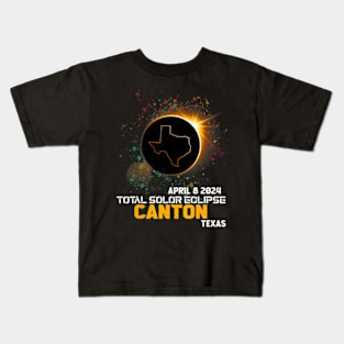 Canton Texas Total Solar Eclipse 2024 Kids T-Shirt